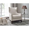 Prime Roswell Linen Accent Chair with Brass Nailhead Trim