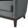 Steve Silver Roswell Linen Accent Chair with Brass Nailhead Trim