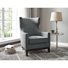 Prime Roswell Linen Accent Chair with Brass Nailhead Trim