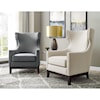 Prime Roswell Linen Accent Chair with Brass Nailhead Trim