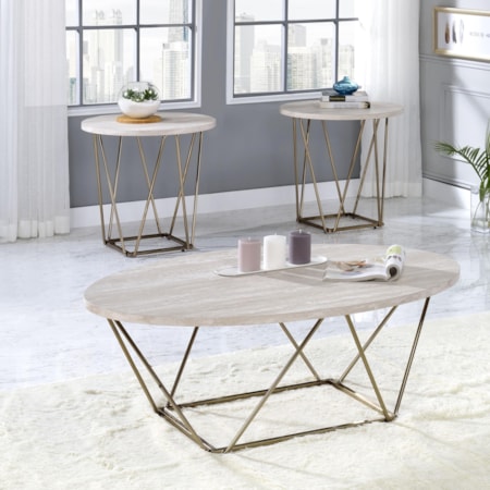 3-Piece Faux Marble Paper Top