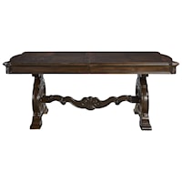 Rectangular Double Pedestal Dining Table with Cathedral Veneers