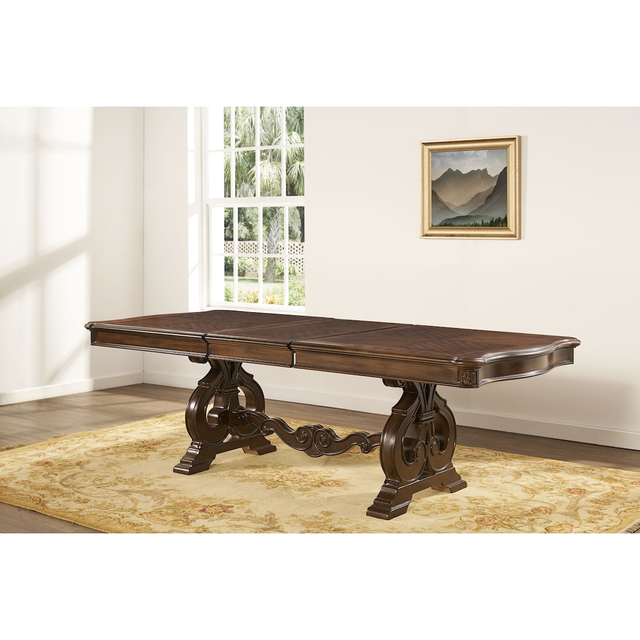 Steve Silver Royale Cathedral Veneer Dining Table