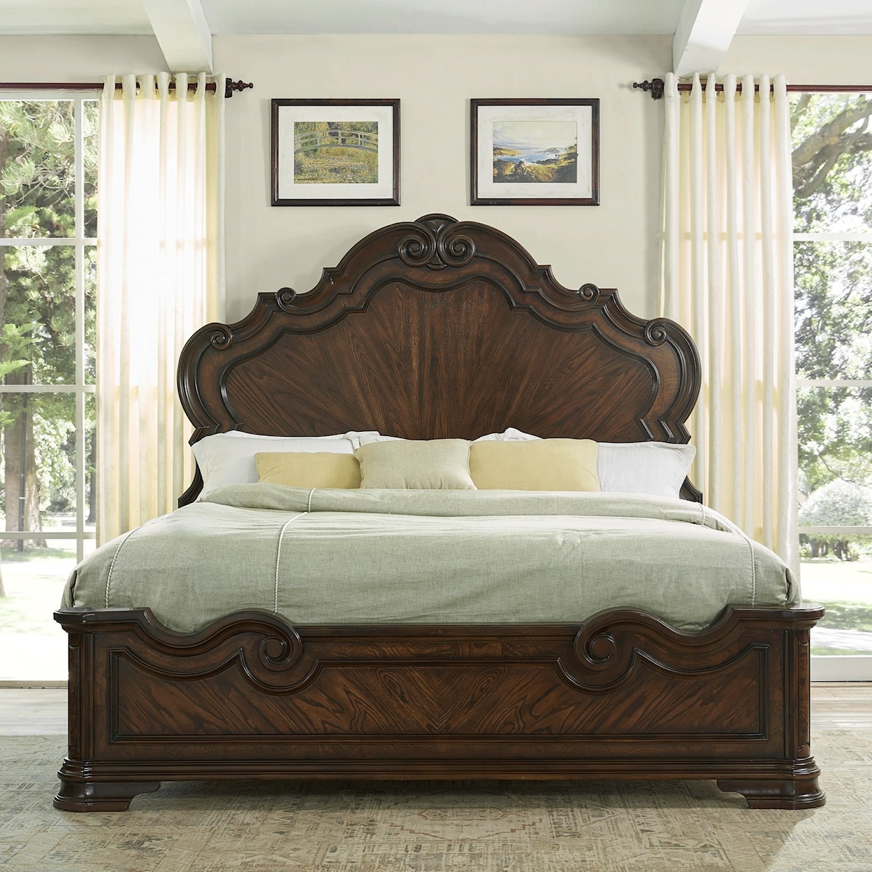 Steve Silver Royale King Scroll Detail Bed