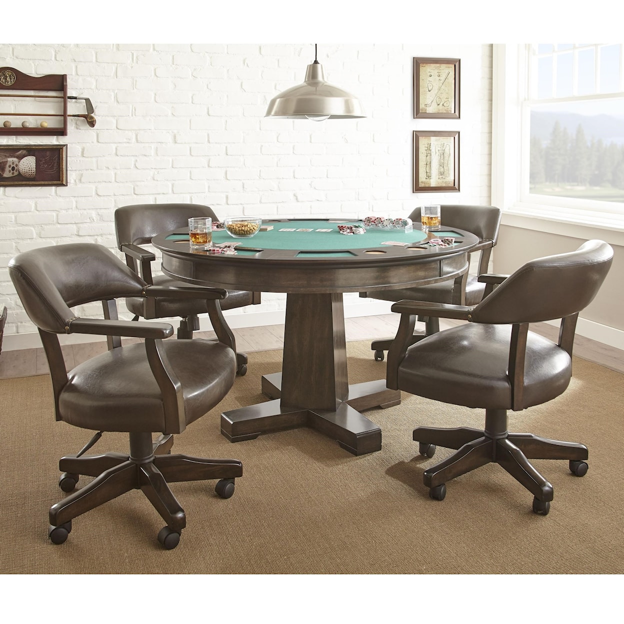 Steve Silver Ruby Game Table Set
