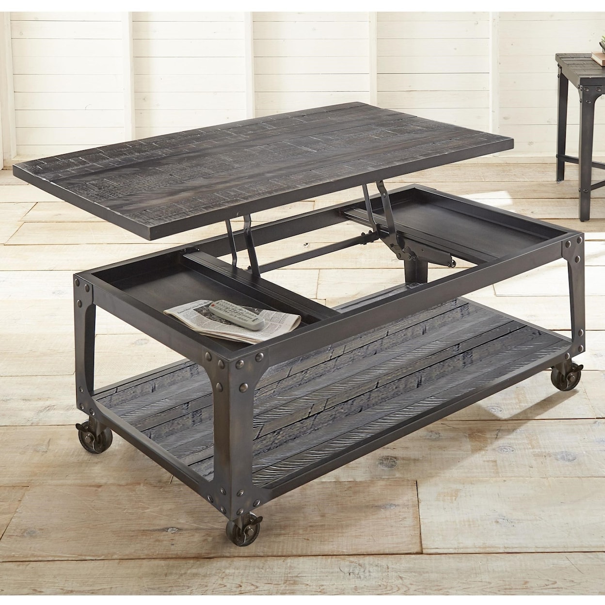 Prime Sherlock Lift Top Cocktail Table with Casters