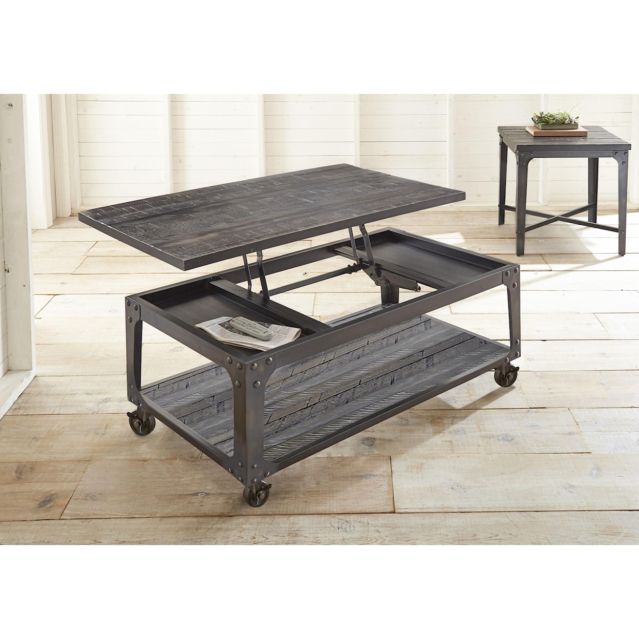 Prime Sherlock Lift Top Cocktail Table with Casters