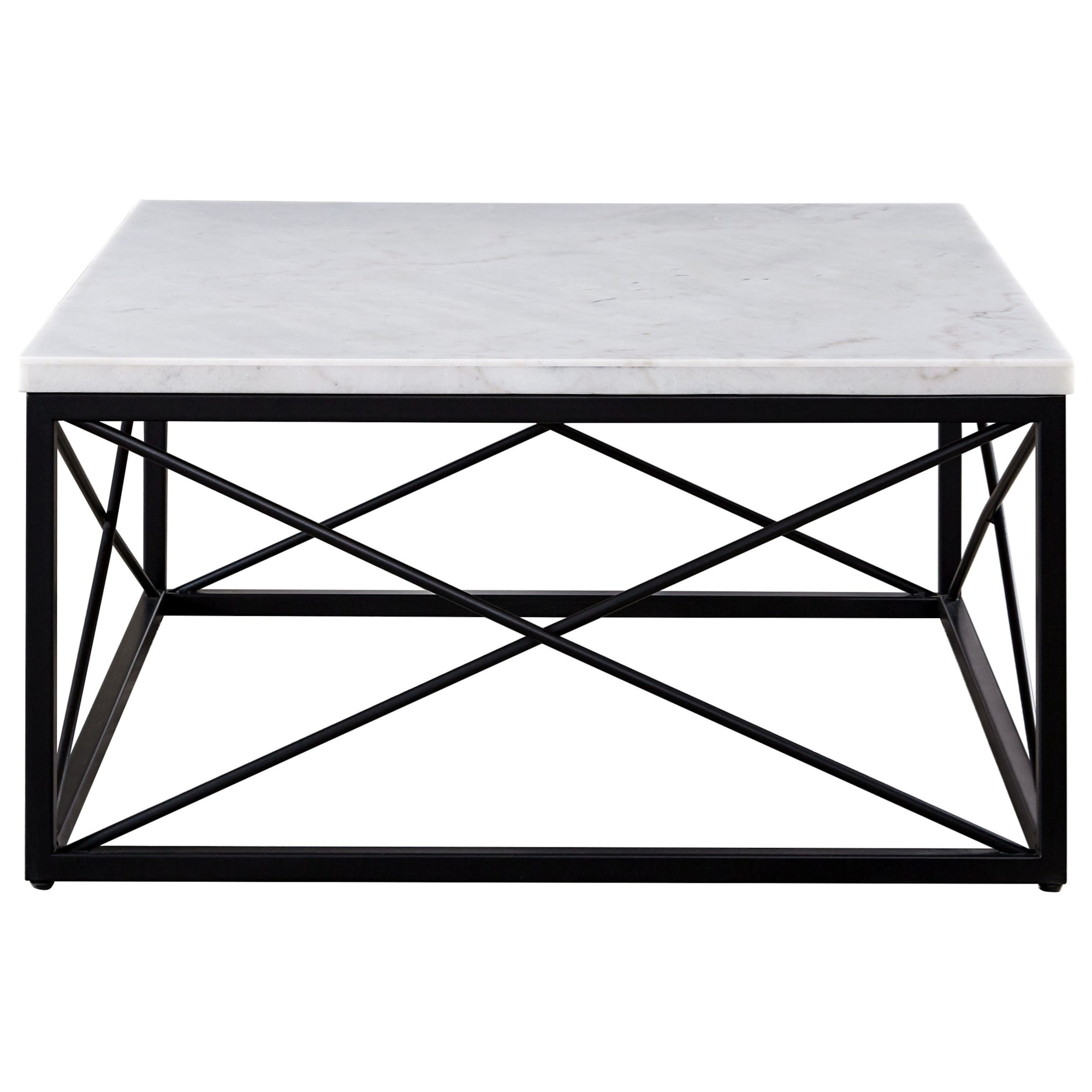 Prime Skyler SK200C Contemporary White Marble Top Square Cocktail Table
