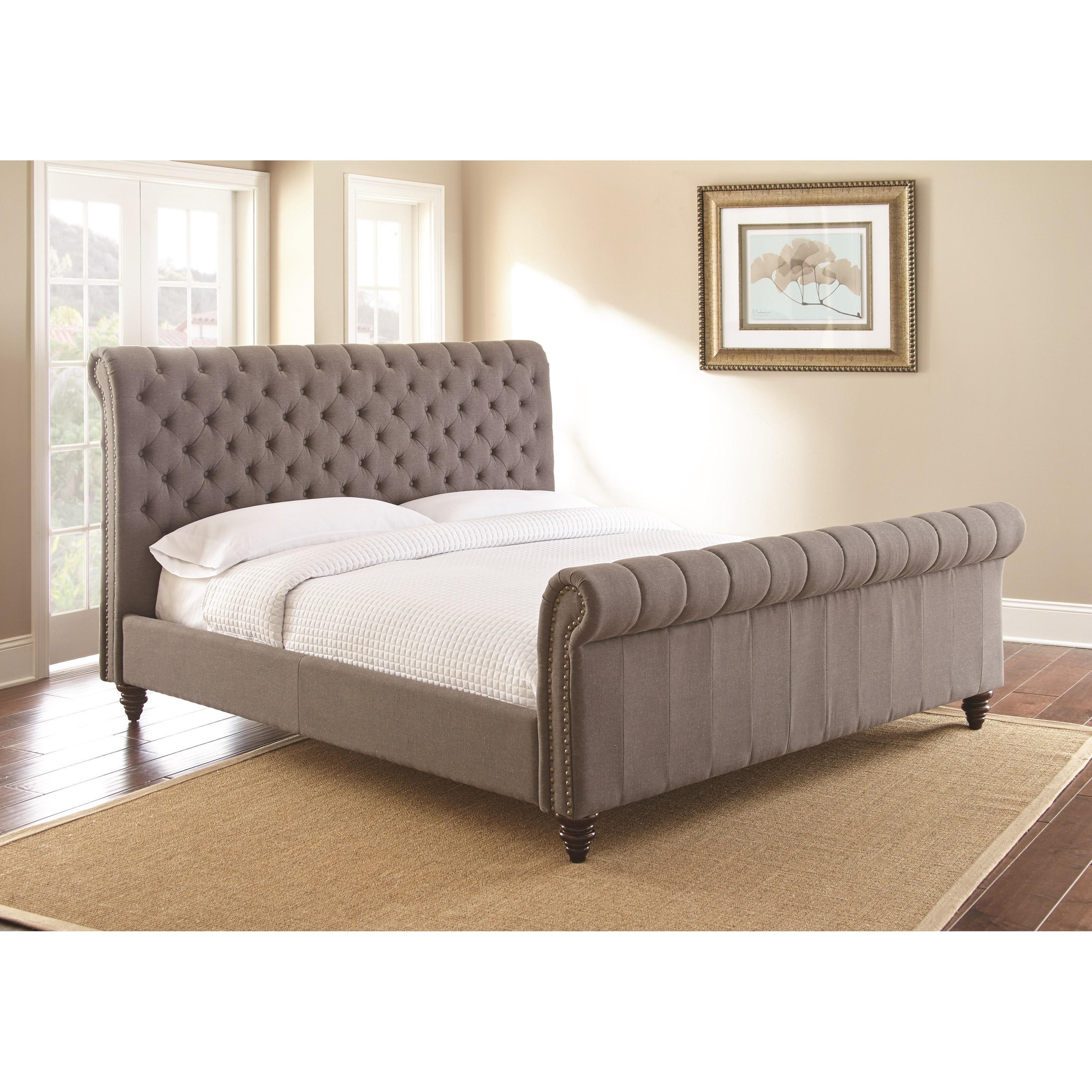 Steve Silver Swanson Queen Upholstered Sleigh Bed