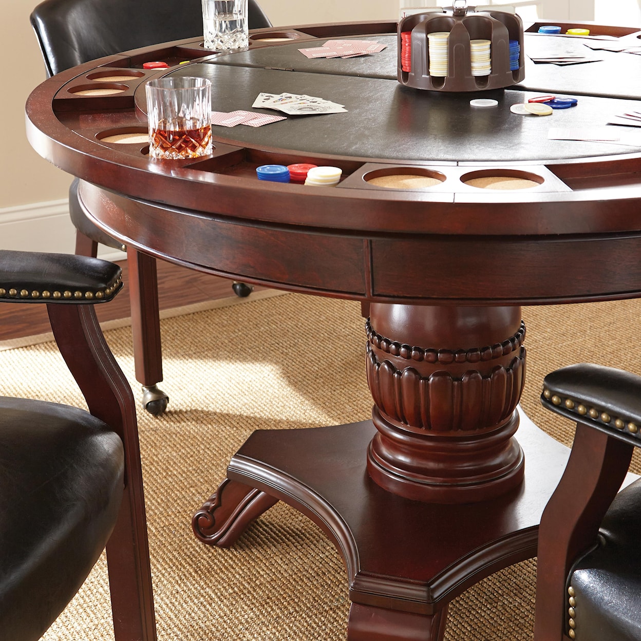 Prime Tournament Tournament Game Table & Caster Arm Chair Set