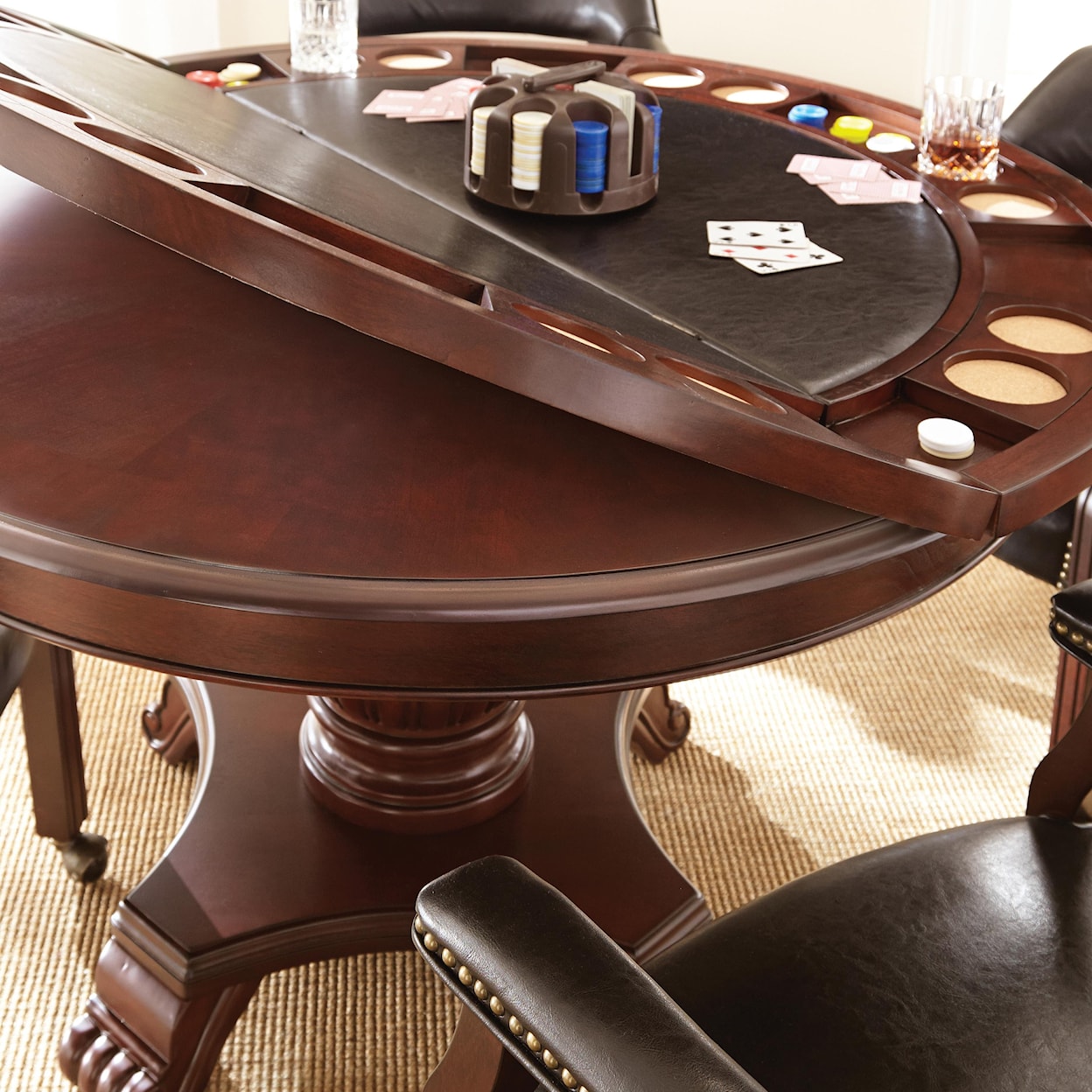 Prime Tournament Tournament Game Table & Caster Arm Chair Set