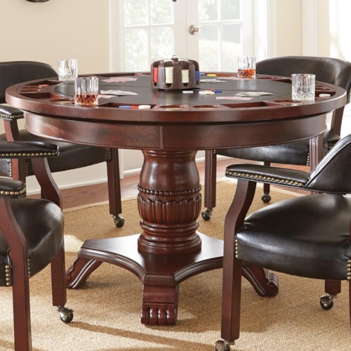 Game Table Top, Feet and Pedestal Base Column