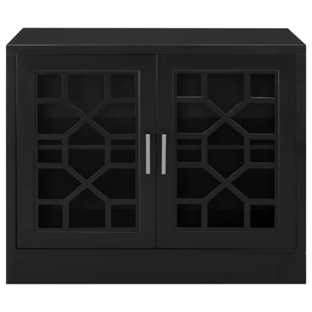 Asian-Inspired Accent Cabinet with Glass Doors