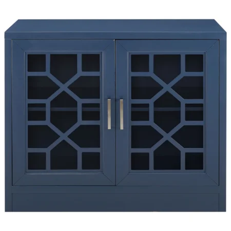 Asian-Inspired Accent Cabinet with Glass Doors
