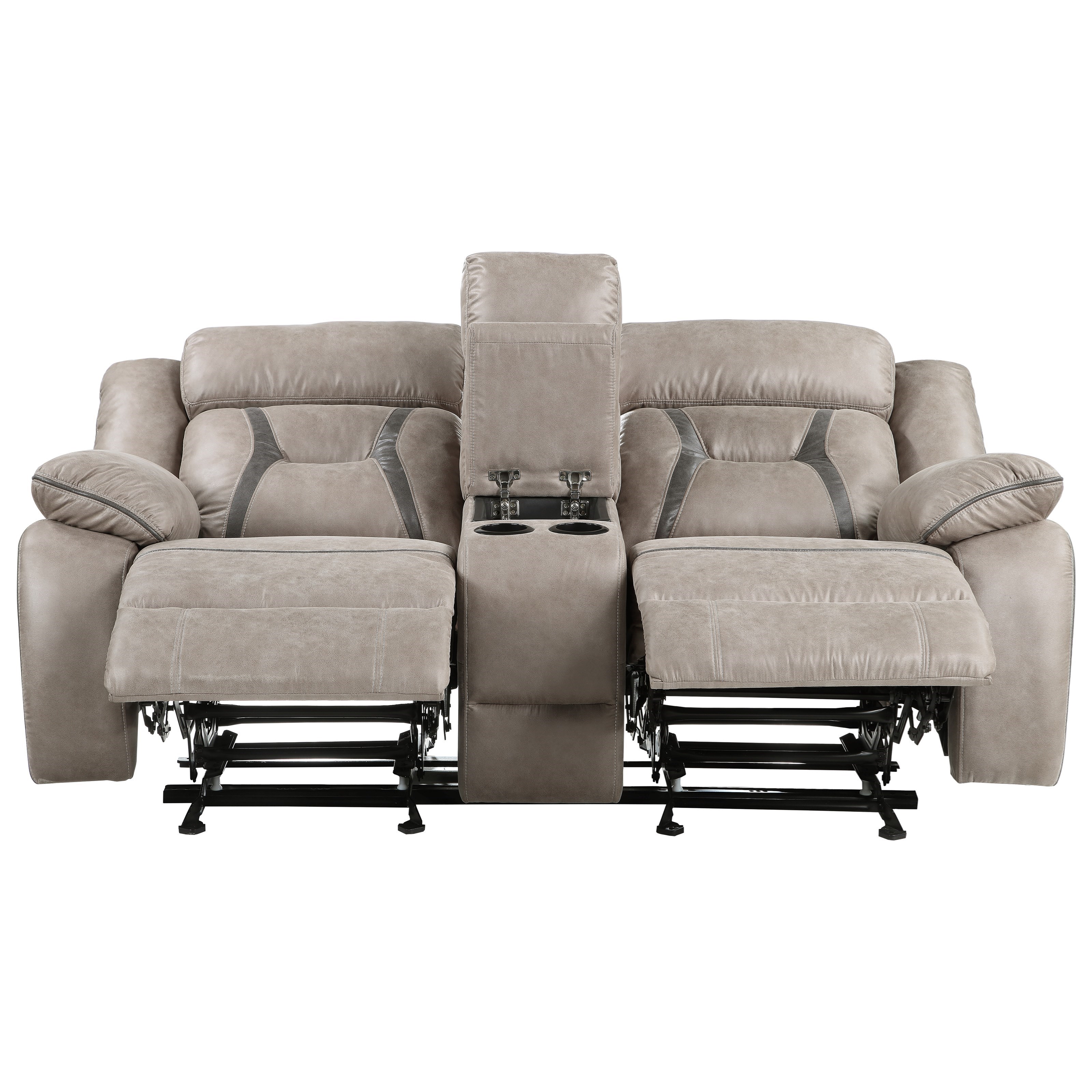 Steve Silver Tyson 132385027 Casual Manual Reclining Glider Loveseat with Console Sam Levitz