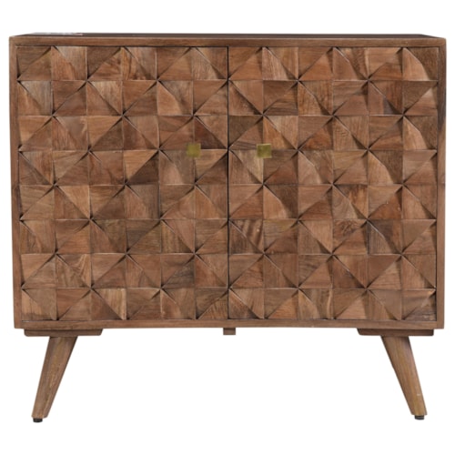 Mid-Century Modern Accent Cabinet with Magnetic Door Latches