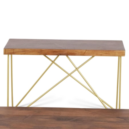 Brass Inlay Sofa Table