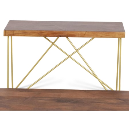 Brass Inlay Sofa Table