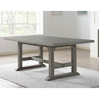 Casual Dining Table with Diamond Top Inlay