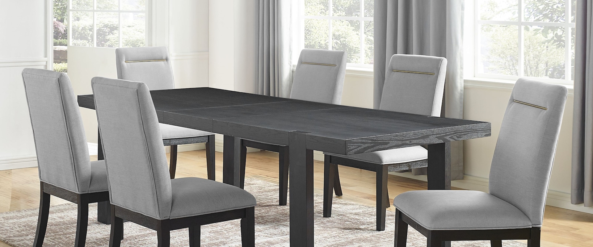 Contemporary 7-Piece Table and Chair Set