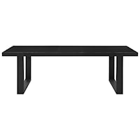 Contemporary Rectangular Dining Room Table with Leaf
