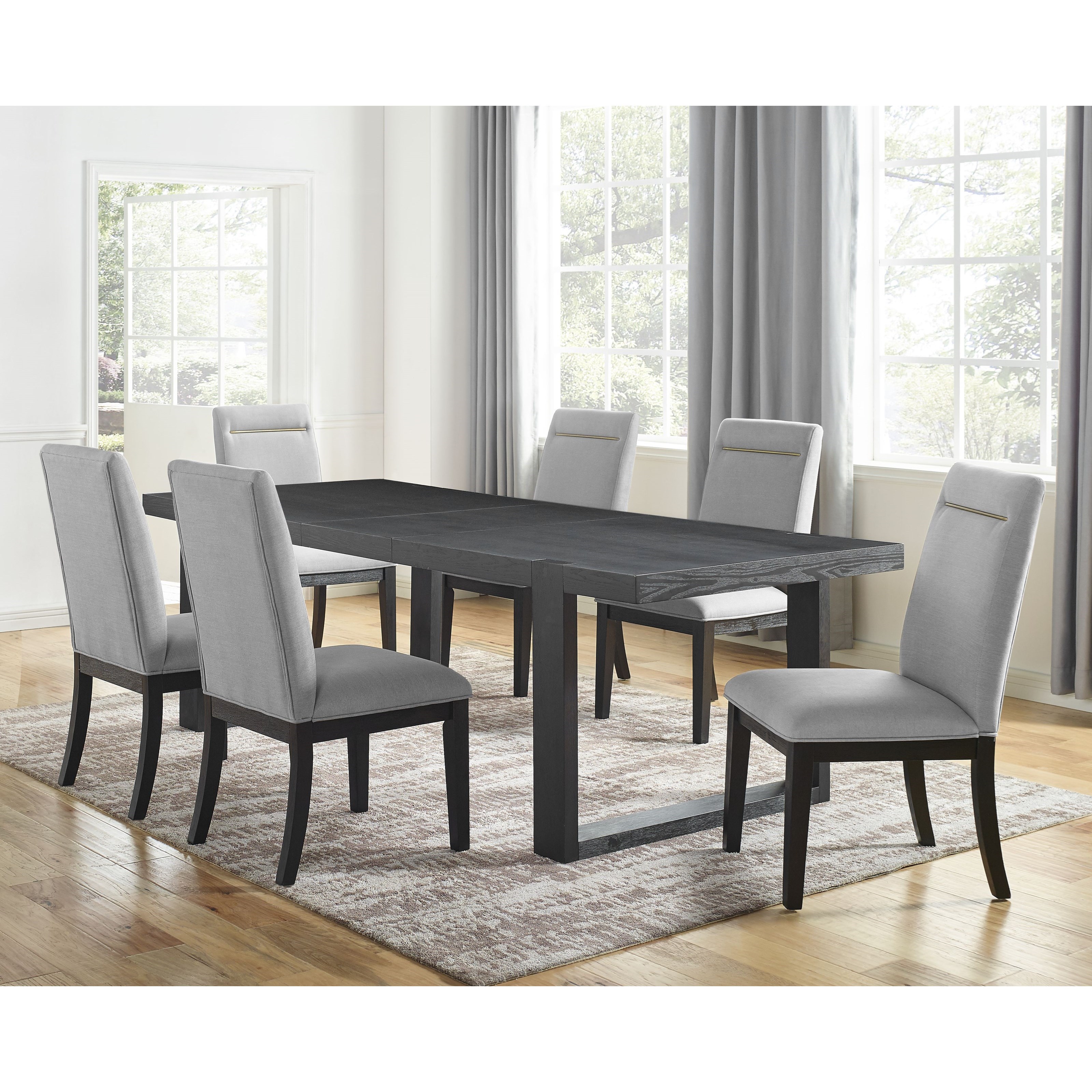 Contemporary 7-Piece Table and Chair Set