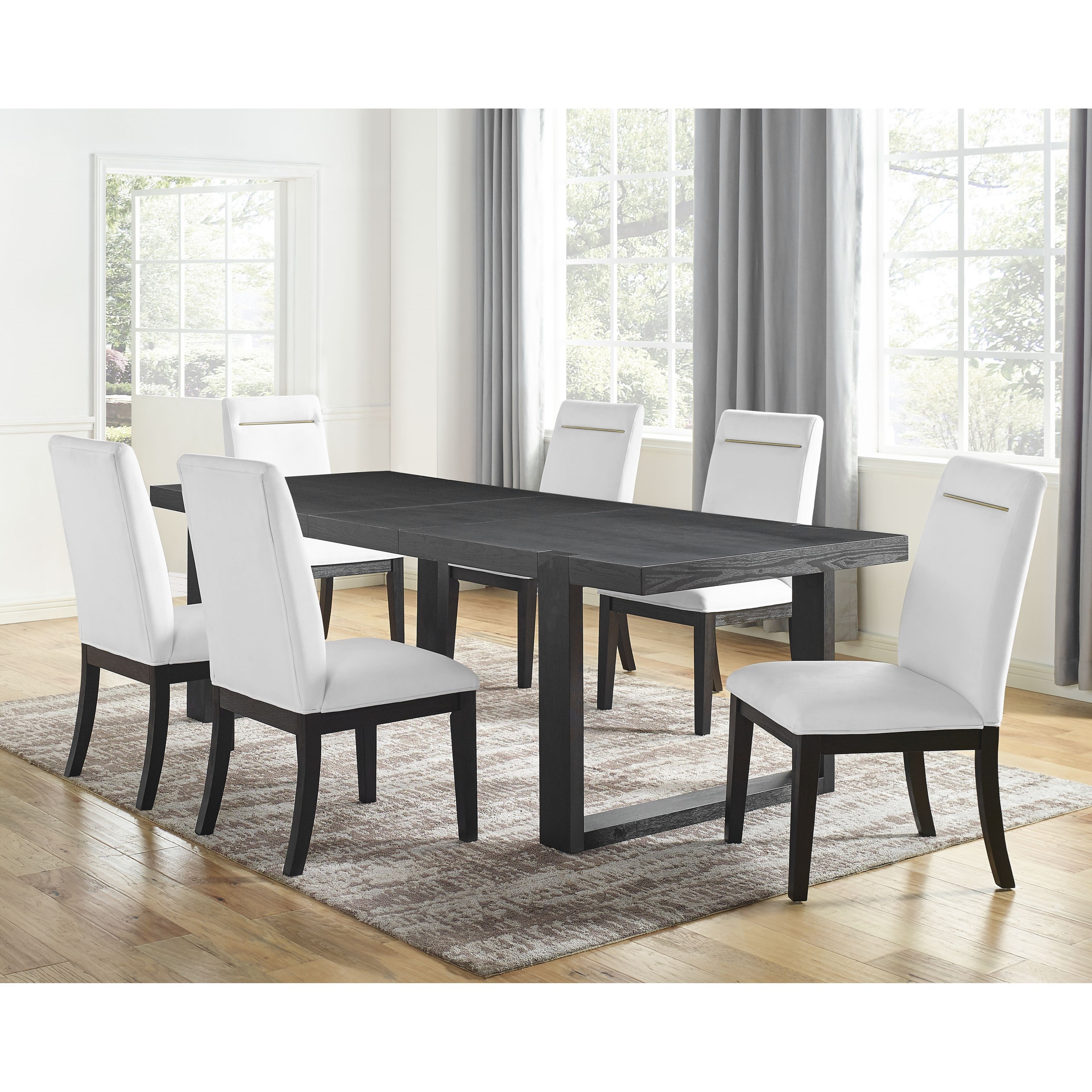 Contemporary 7-Piece Table and Chair Set