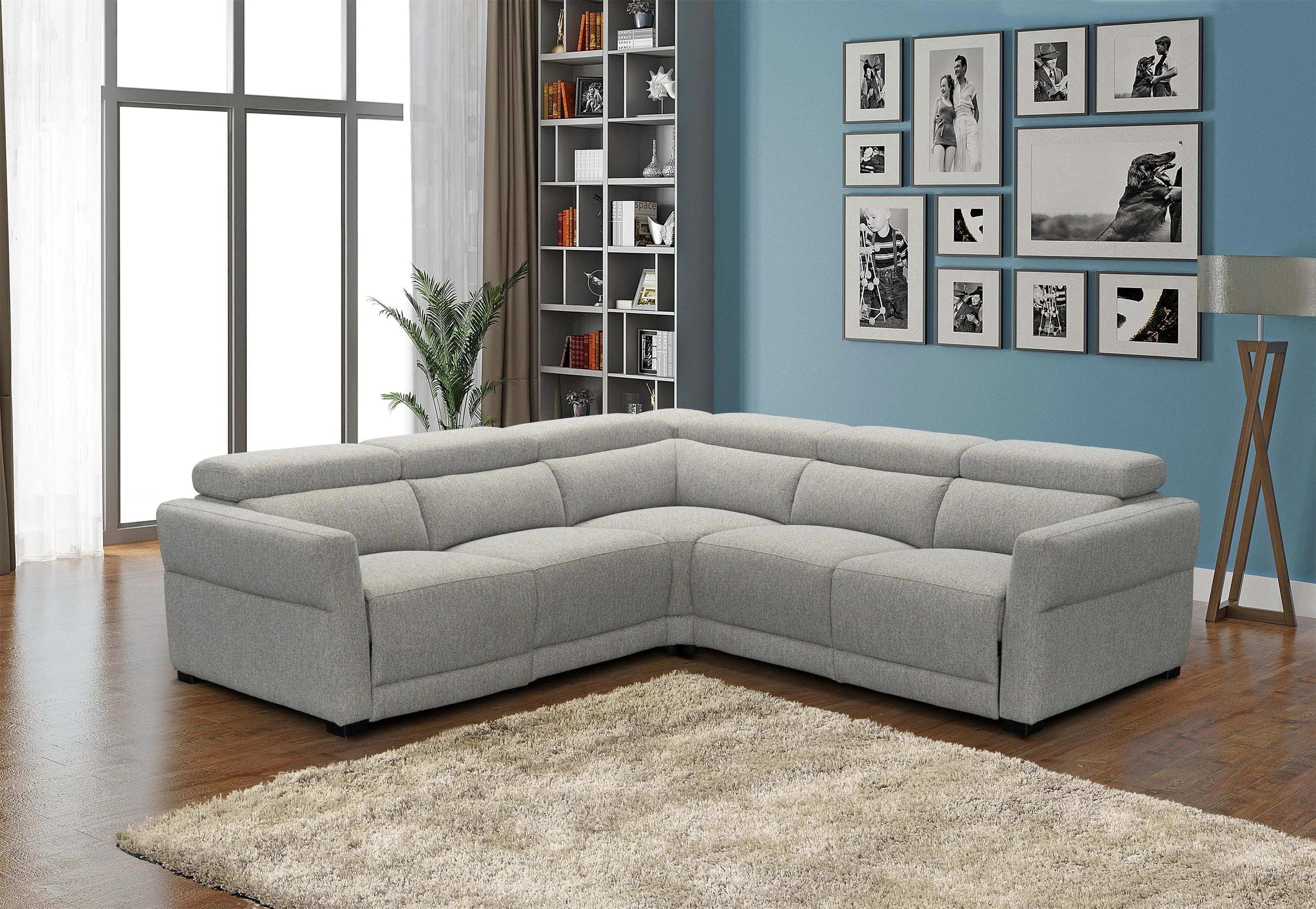 Stitch Inferno 811312177 3 Piece 4 Seat Power Reclining Sectional Sam