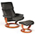 Stressless Admiral Large Reclining Chair and Ottoman with Classic Base