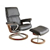 Stressless by Ekornes Admiral Large Reclining Chair and Ottoman