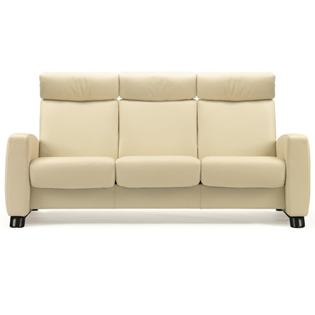 Contemporary High-Back Reclining Sofa