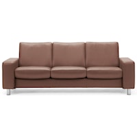 Contemporary Low-Back Reclining Sofa