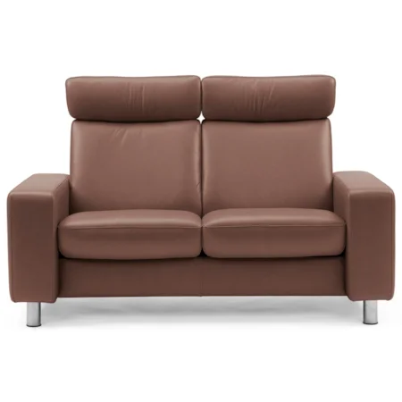Contemporary High-Back Reclining Loveseat