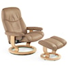 Stressless by Ekornes Consul Medium Chair & Ottoman with Classic Base