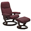 Stressless by Ekornes Consul Medium Chair & Ottoman with Classic Base