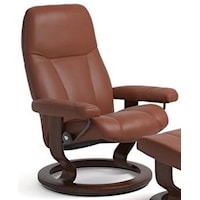 Large Reclining Chair with Classic Base