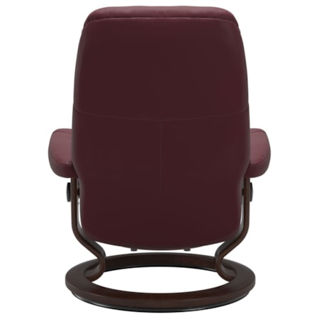 Large Chair &amp; Ottoman with Classic Base