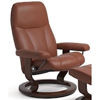 Small Reclining Chair with Classic Base