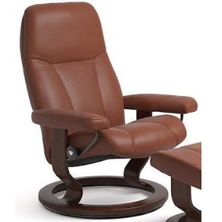 Small Reclining Chair with Classic Base