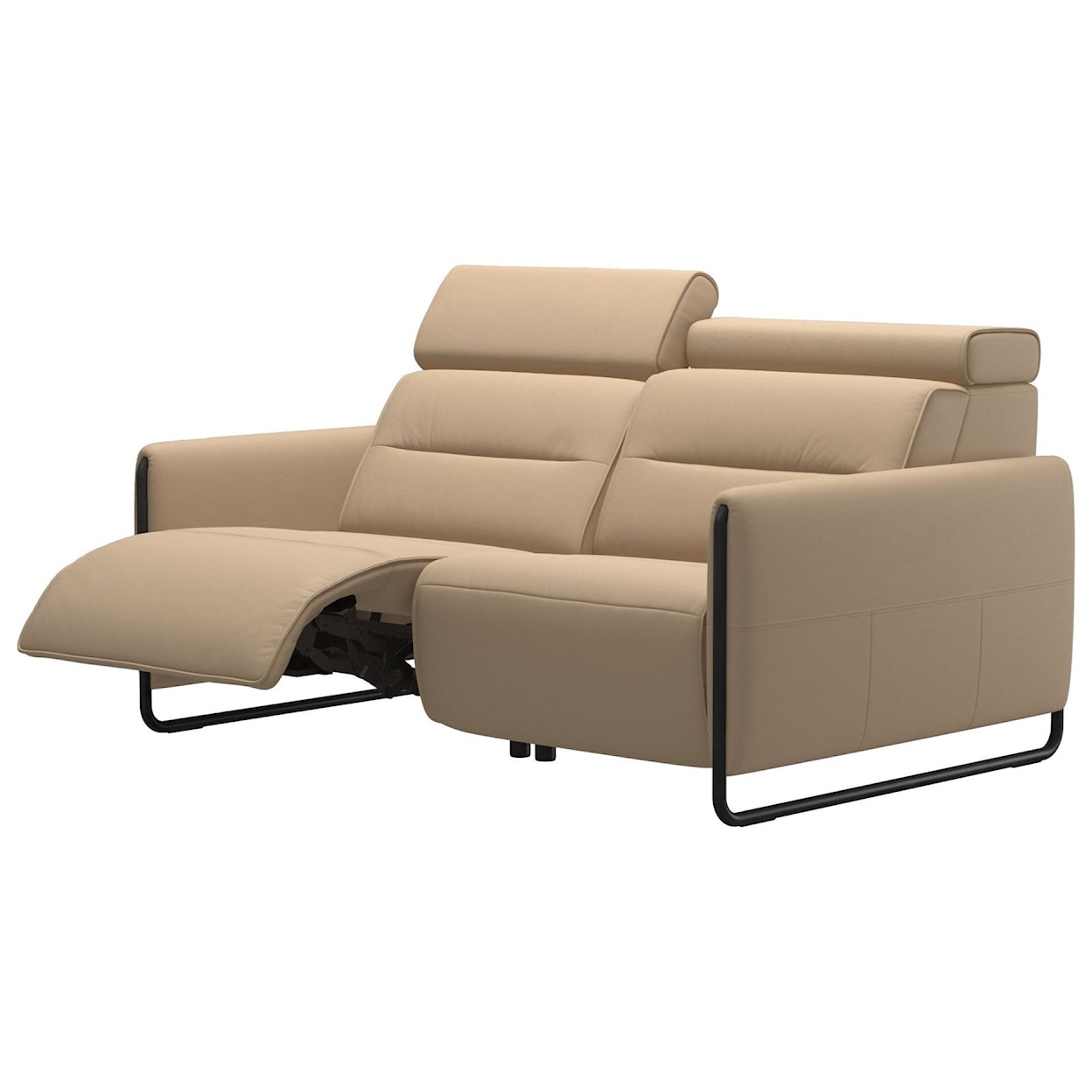 Stressless by Ekornes Emily Power 2-Seat Sofa with Steel Arms