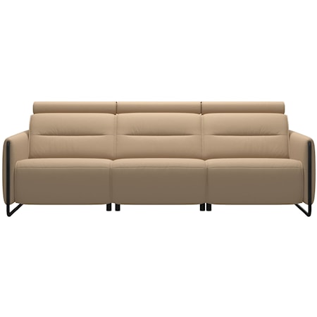Power 3-Seat Sofa with Steel Arms