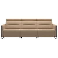 Power 3-Seat Sofa with Steel Arms