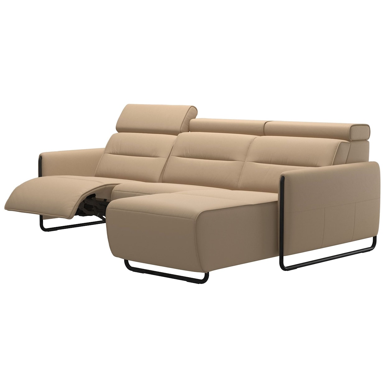 Stressless by Ekornes Emily Power 2-Seat Sectional with Longseat