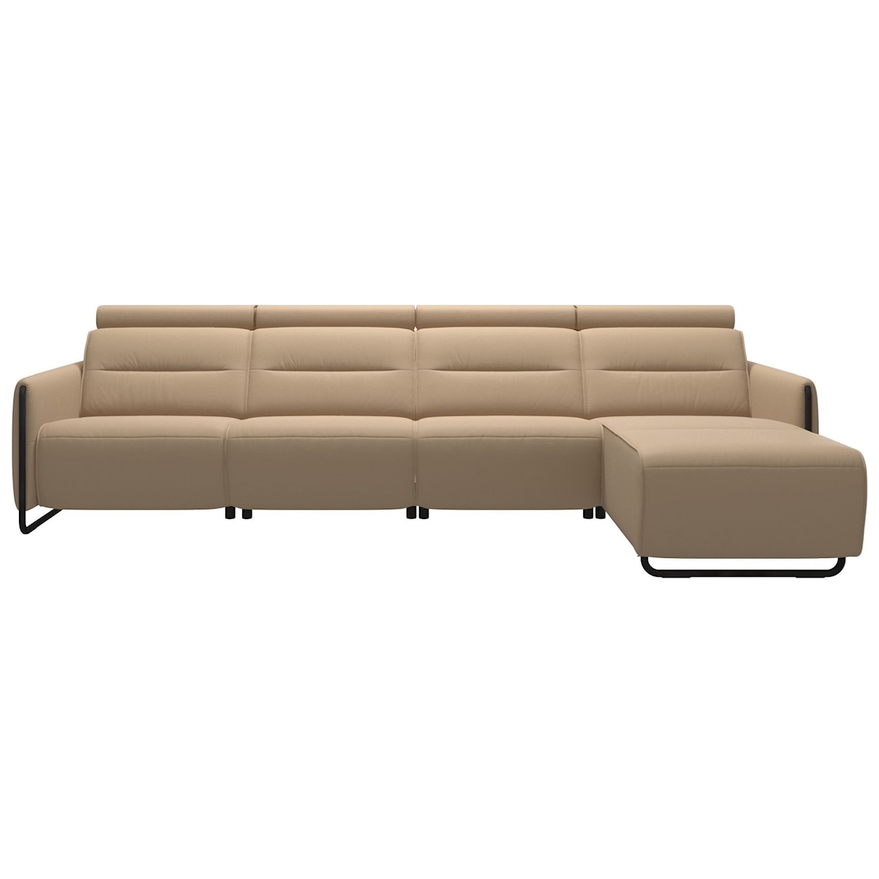 Stressless by Ekornes Emily Power 3-Seat Sectional with Longseat