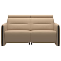 Power 2-Seat Sofa with Wood Arms