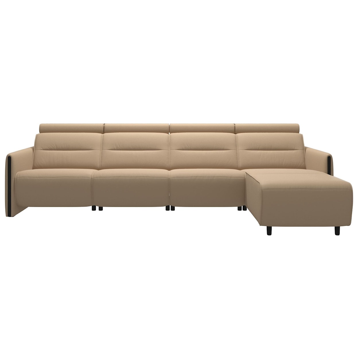 Stressless by Ekornes Emily Power 3-Seat Sectional with Longseat