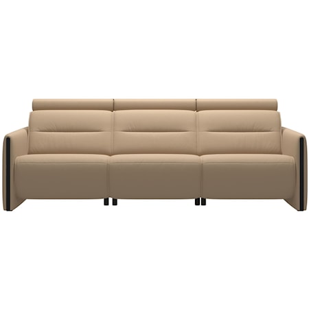 Power 3-Seat Sofa with Wood Arms