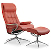 Stressless by Ekornes London High Back Recliner and Ottoman