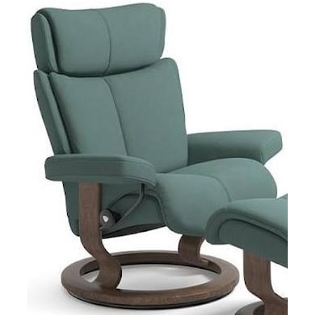 Large Reclining Chair with Classic Base