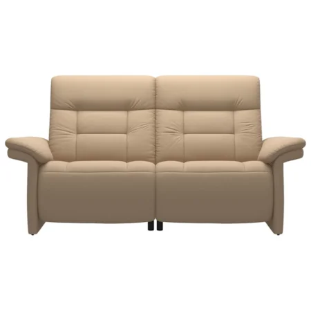 Reclining 2 Seat Loveseat with Upholstered Arms